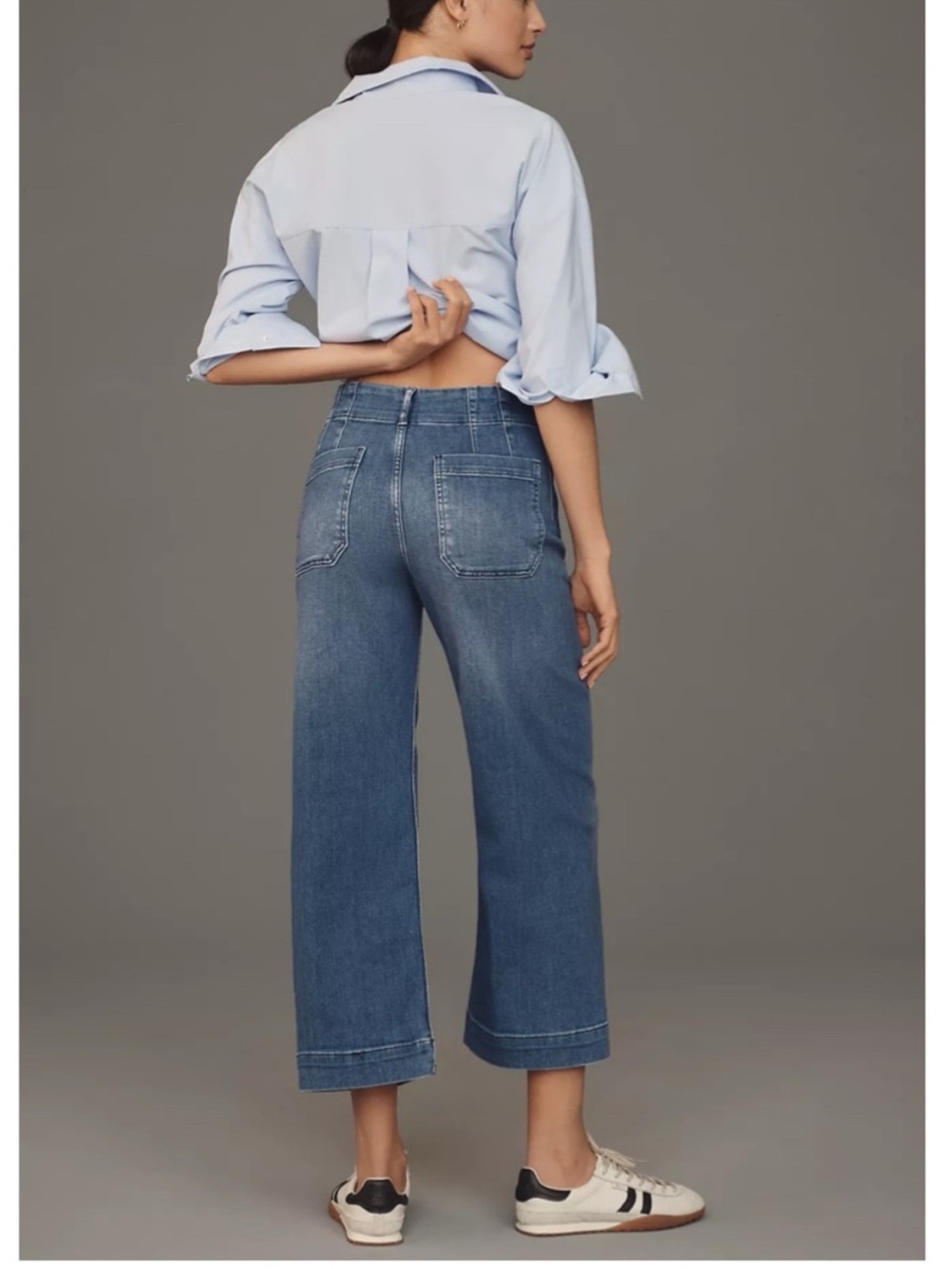 Maeve by Anthropologie The Colette Crop Wide Leg Jeans 28 EUC - Picture 2 of 11